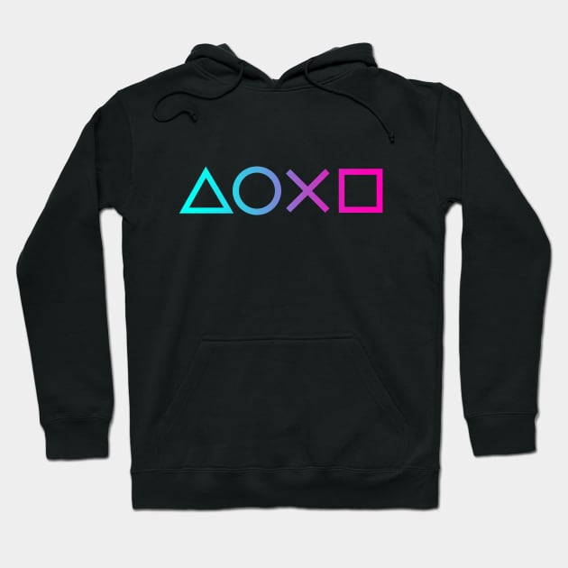 PS4 Ombre [Large Print] Hoodie by TealYEEZUS